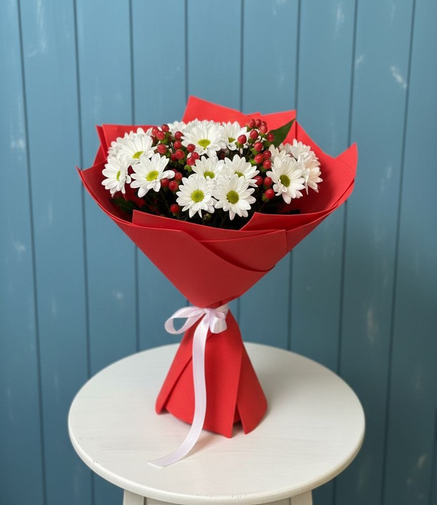 Букет цветов из: Хризантемы в Топчихе