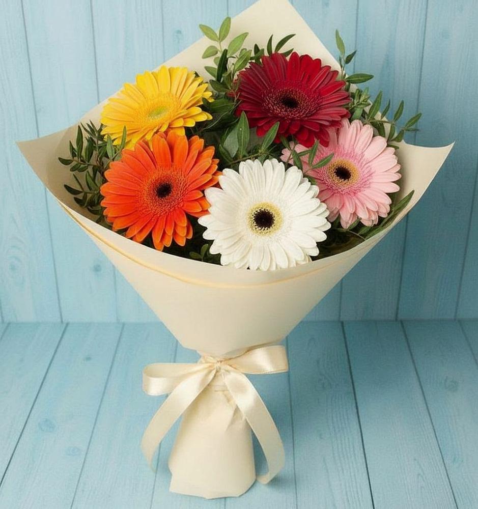 Букет цветов из: Герберы в Топчихе