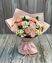 Букет цветов из:  Гвоздики, Розы и Хризантемы в Топчихе