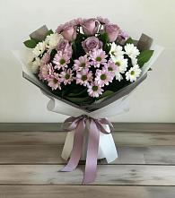 Букет цветов из:  Хризантемы и Розы в Топчихе