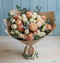 Букет цветов из:  Альстромерии и Розы #REPLACE_PRED# Топчихе