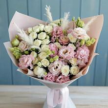 Букет цветов из:  Альстромерии и Розы #REPLACE_PRED# Топчихе
